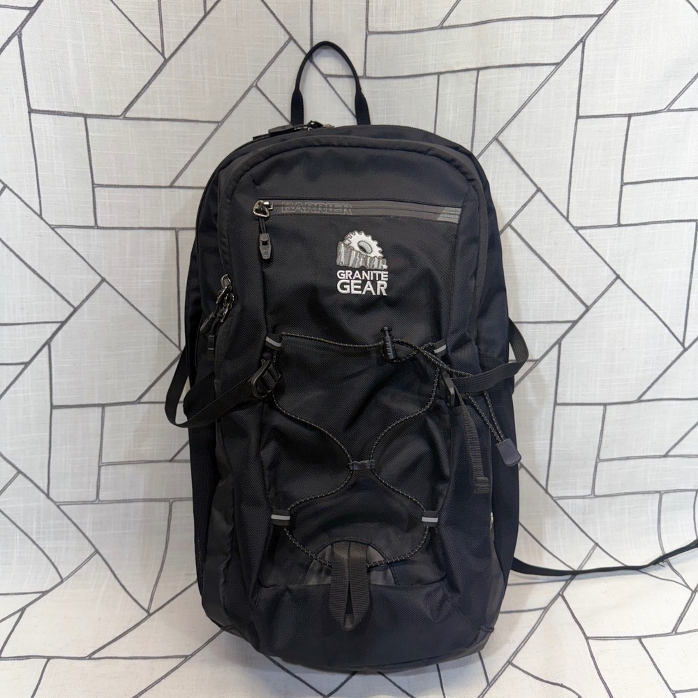 Granite Gear Portage Backpack OS Black Barrier Water Repellent Outdoor Bag